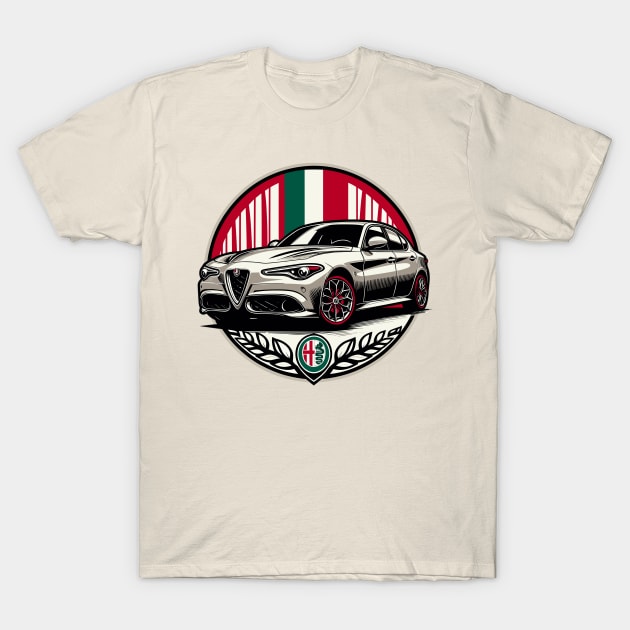 Alfa Romeo Giulia T-Shirt by Vehicles-Art